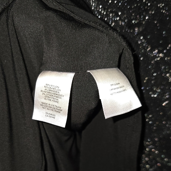 Jones New York Black Sheath Midi Dress V-Neck Sleeveless - Picture 8 of 10